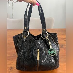 Michael Kors Black Snake Print Women's Bag